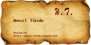Wenzl Tünde névjegykártya