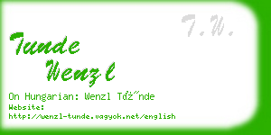 tunde wenzl business card